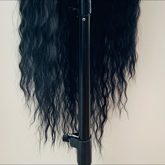 Gorgeous 36” Long Black Premium Fiber Lace Front Wig for Daily Wear or Events - Picture 2 of 14